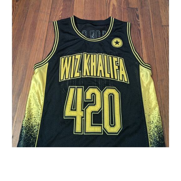 Wiz Khalifa Black Mens XL Y2K Basketball Jersey - Picture 2 of 5